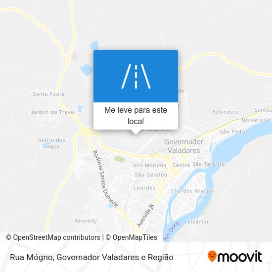 Rua Mógno mapa