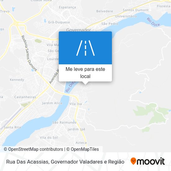 Rua Das Acassias mapa