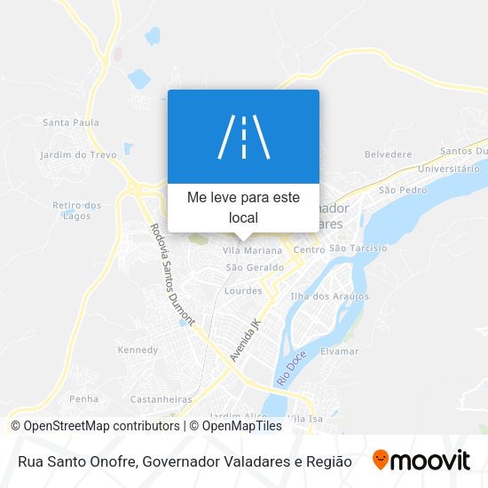 Rua Santo Onofre mapa