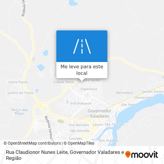 Rua Claudionor Nunes Leite mapa