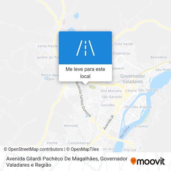 Avenida Gilardi Pachêco De Magalhães mapa