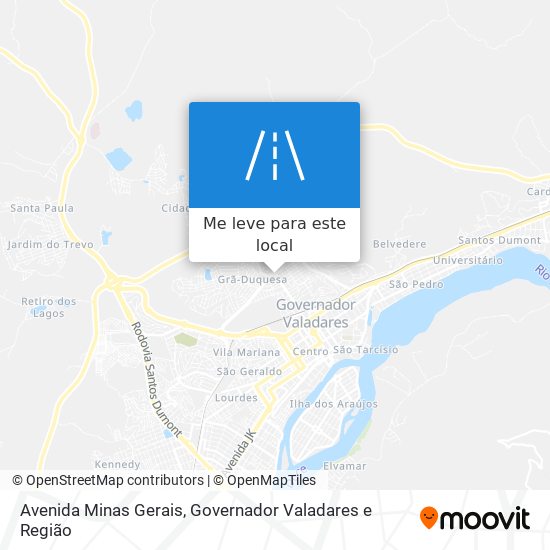 Avenida Minas Gerais mapa