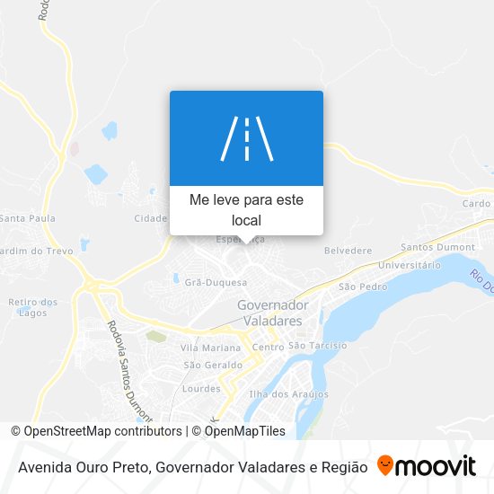 Avenida Ouro Preto mapa
