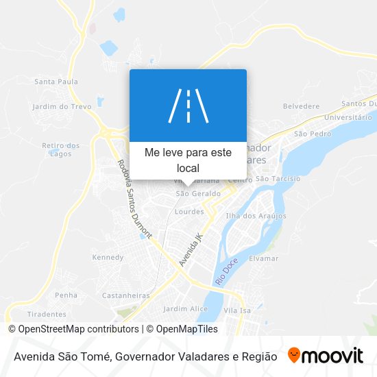 Avenida São Tomé mapa