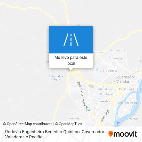 Rodovia Engenheiro Benedito Quintino mapa