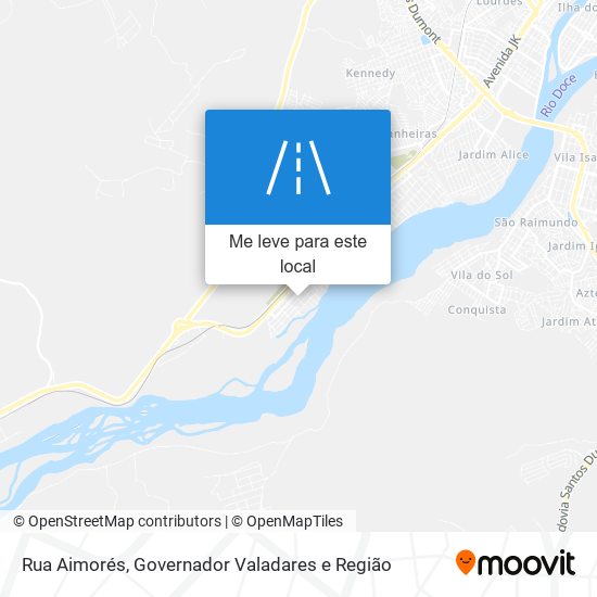 Rua Aimorés mapa