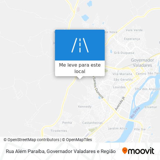 Rua Além Paraíba mapa