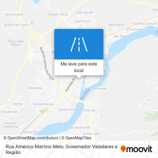 Rua Américo Martins Melo mapa