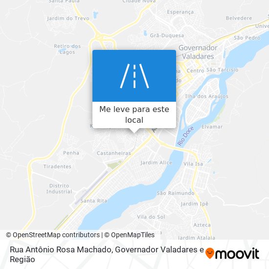 Rua Antônio Rosa Machado mapa