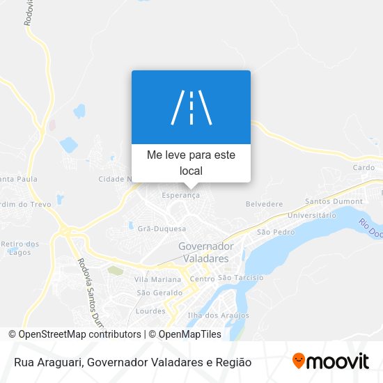 Rua Araguari mapa