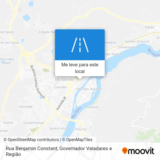 Rua Benjamin Constant mapa