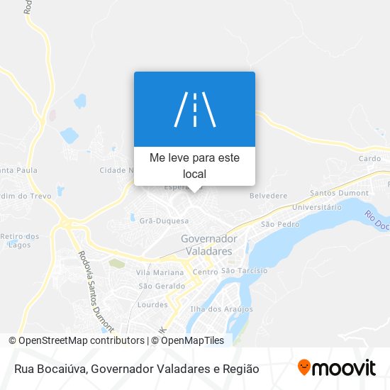 Rua Bocaiúva mapa