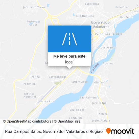 Rua Campos Sáles mapa