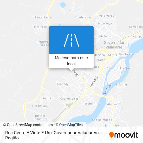 Rua Cento E Vinte E Um mapa