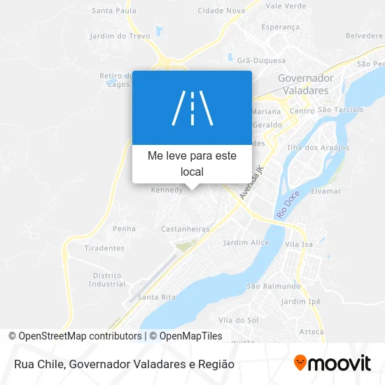 Rua Chile mapa