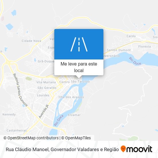 Rua Cláudio Manoel mapa