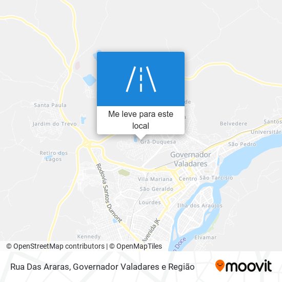 Rua Das Araras mapa