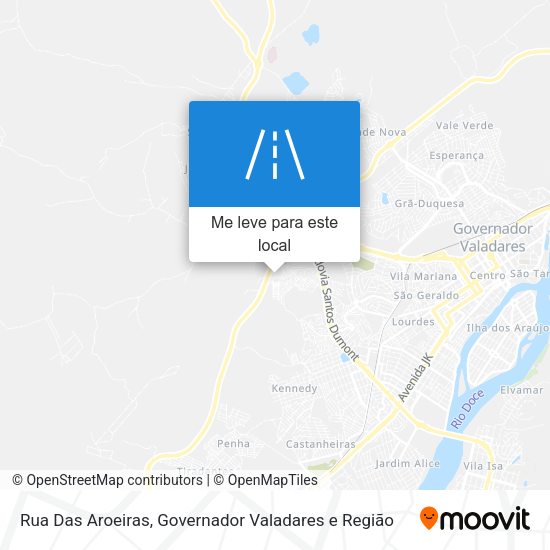 Rua Das Aroeiras mapa