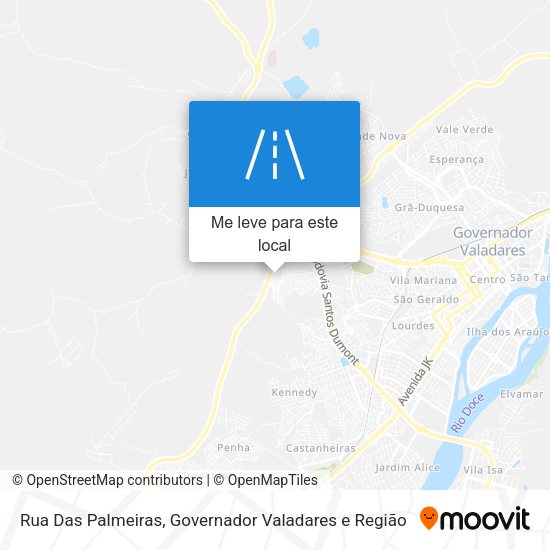 Rua Das Palmeiras mapa