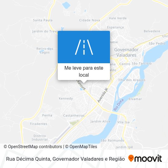 Rua Décima Quinta mapa