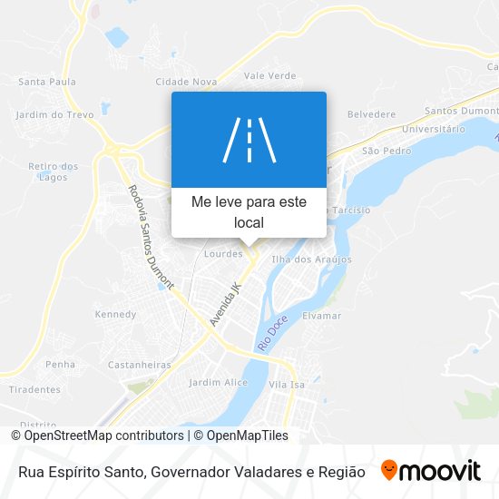 Rua Espírito Santo mapa
