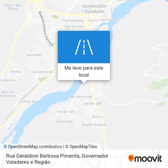 Rua Geraldino Barbosa Pimenta mapa