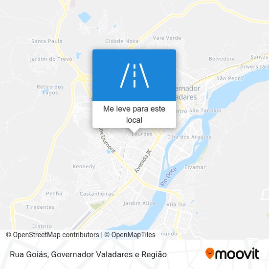 Rua Goiás mapa