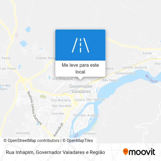 Rua Inhapim mapa