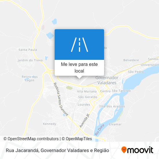 Rua Jacarandá mapa