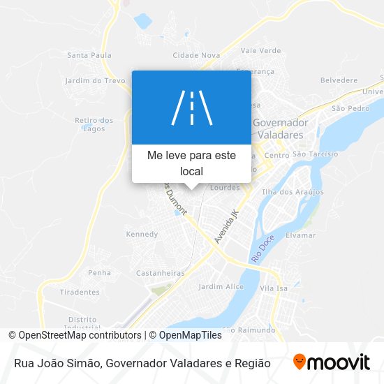 Rua João Simão mapa