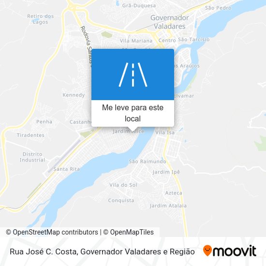 Rua José C. Costa mapa