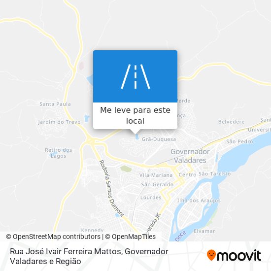 Rua José Ivair Ferreira Mattos mapa