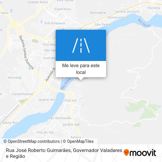 Rua José Roberto Guimarães mapa