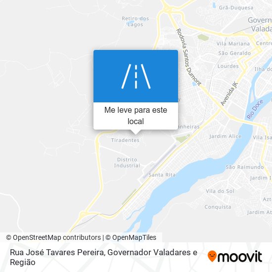 Rua José Tavares Pereira mapa