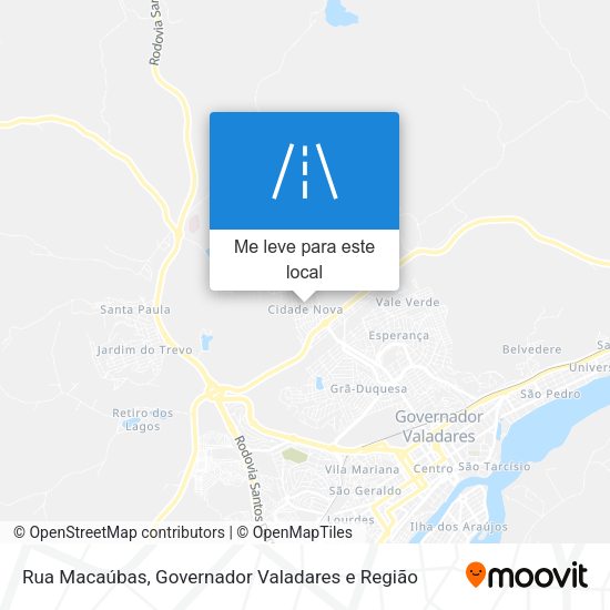 Rua Macaúbas mapa