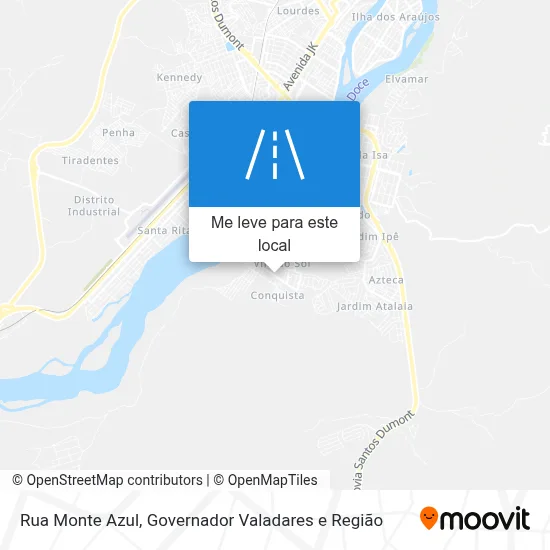 Rua Monte Azul mapa