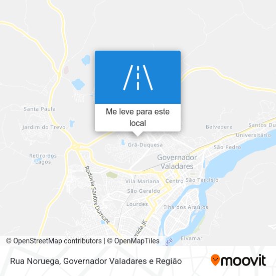 Rua Noruega mapa