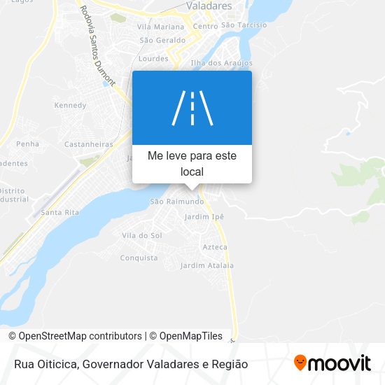 Rua Oiticica mapa
