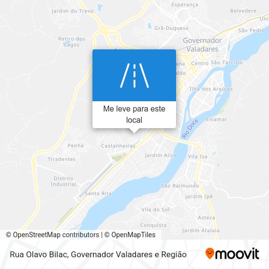 Rua Olavo Bilac mapa
