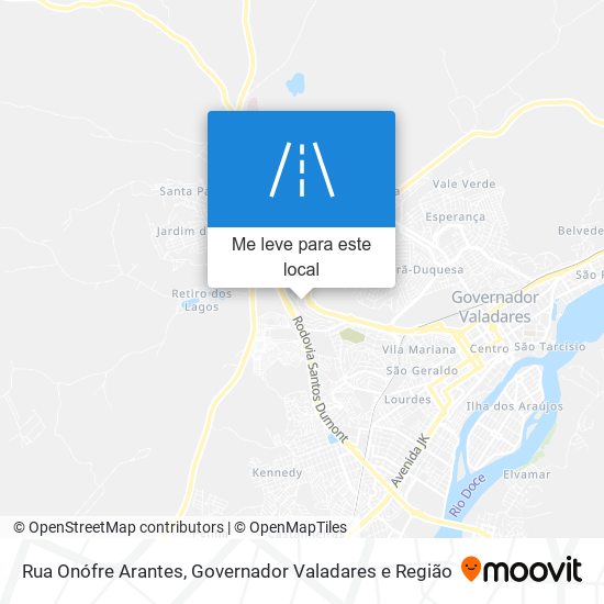 Rua Onófre Arantes mapa