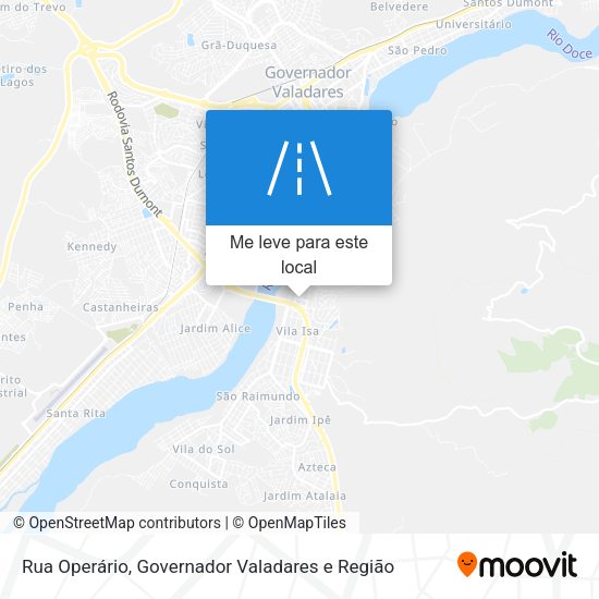Rua Operário mapa