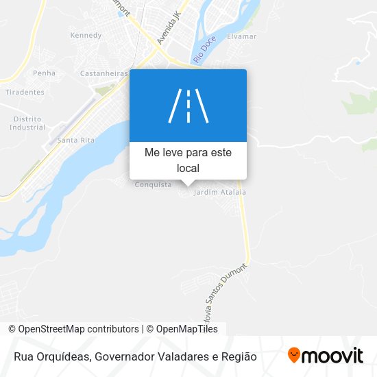 Rua Orquídeas mapa