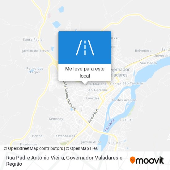 Rua Padre Antônio Viêira mapa