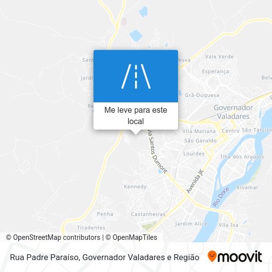 Rua Padre Paraíso mapa