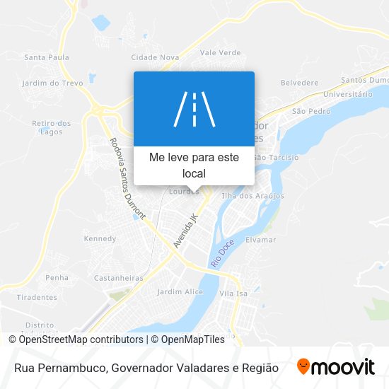Rua Pernambuco mapa
