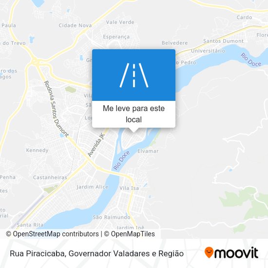Rua Piracicaba mapa