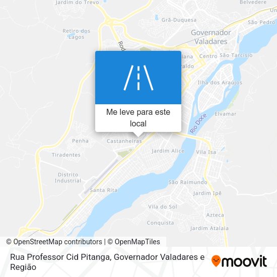 Rua Professor Cid Pitanga mapa