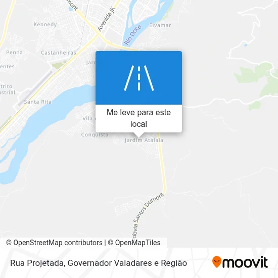 Rua Projetada mapa