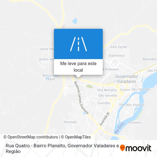 Rua Quatro - Bairro Planalto mapa