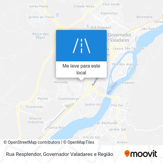Rua Resplendor mapa